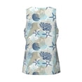 thumbnail image 5 of Easygdp Algae Corals and Seashells Men's Tank Top, Sleeveless Muscle T Shirts, Breathable, Quick-Dry, Loose for Gym, Running, Fitness - Small, 5 of 9