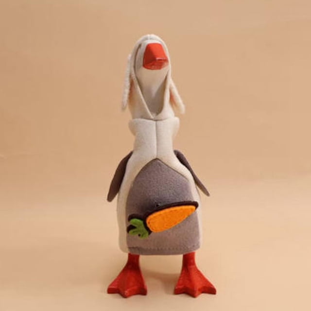 This Is A Mini Desktop Goose Wearing An Adorable Hoodie. Mini Desktop Goose Easter Bunny .