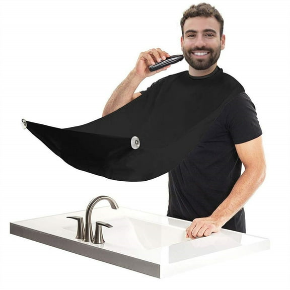NOGIS Beard Bib Apron, Mens Beard Hair Catcher for Shaving and Trimming, Non-Stick Beard Shave Cape, Grooming Accessories Tools & Gifts for Husband or Dad