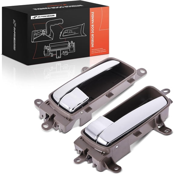 A-Premium Inside Interior Door Handles Compatible with Nissan Altima 2005-2006, Silver and Brown, 2-PC Set, Front Driver and Passenger Side