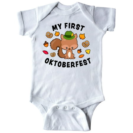 

Inktastic My First Oktoberfest with Cute Squirrel Gift Baby Boy or Baby Girl Bodysuit