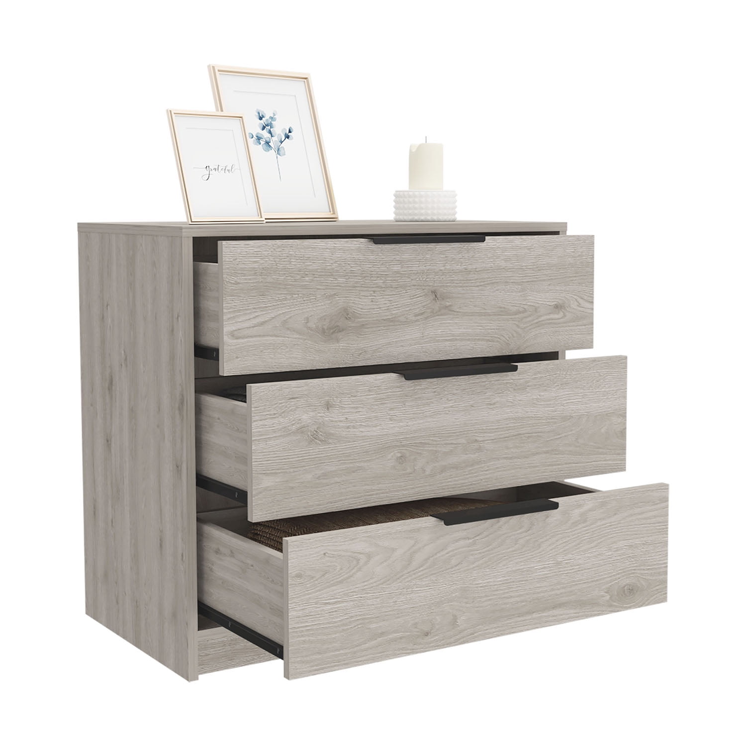 Kadyn 3 Drawers Dresser, Light Gray Chest of Drawers, Nightstand Side Table for Bedroom Kadyn 3 Drawers Dresser, Light Gray Chest of Drawers, Nightstand Side Table for Bedroom