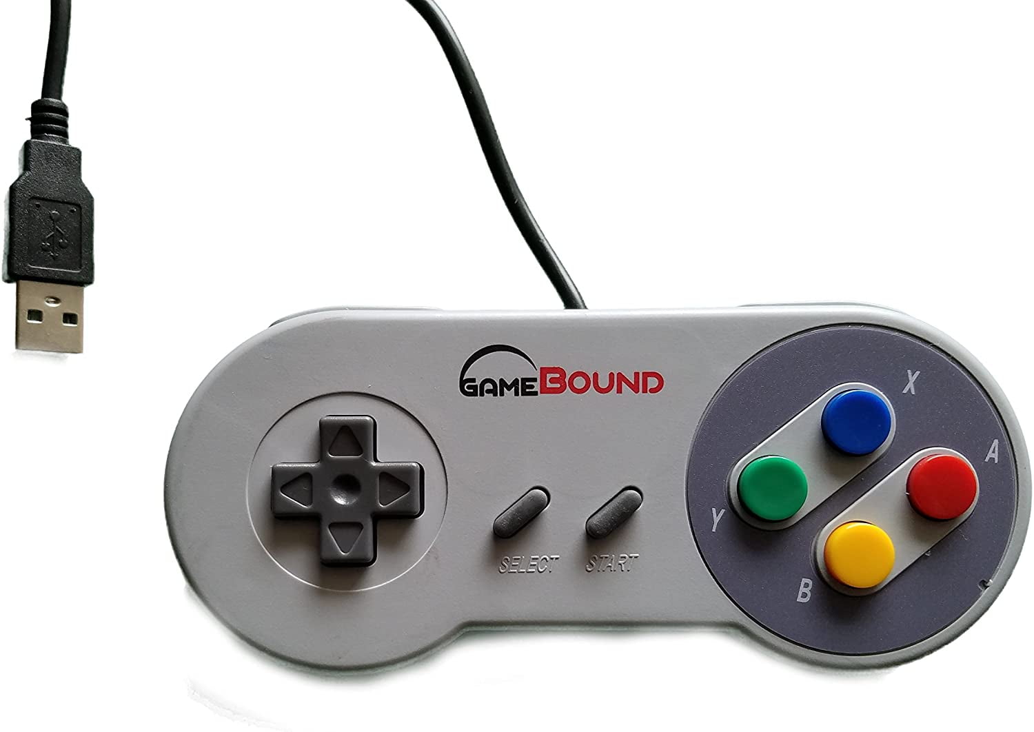 SNES Style Controller, Retro USB Controller for PC/Mac/Retro Pi (Color
