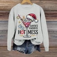 thumbnail image 2 of Women's Christmas Santa's Favorite Printed Crew Neck Sweatshirt Knit Long Sleeve Ladies Sweatshirts Hoodie Workout Women Graphic Workout Tops Women Distressed Pullover Extra Long Sweatshirt, 2 of 4