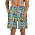 thumbnail image 2 of Uemuo Construction Machinery Pattern Men's Swim Trunks Hawaiian Beach Bathing Suit Swimsuits Beach Quick-Dry Shorts with Pockets-3X-Large, 2 of 9