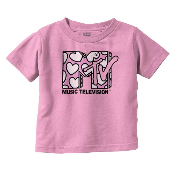 Retro MTV Valentines Hearts Logo Youth T Shirt Tee Girls Infant Toddler Brisco Brands 6M