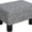 Grey, variant on Ottoman Foot Rest, Small Foot Stool with Linen Fabric Upholstery and Plastic Legs, Cube Ottoman for Living Room, Blue