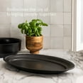 thumbnail image 3 of over&back Rim Stoneware Serving Platter - Elegant 1-Piece Oval Serving Platter to Complete Your Kitchen Set - 16" L x 10.8" W Semi-Matte Black, 3 of 7