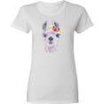 thumbnail image 3 of Inktastic Cute Llama with Flower Women's T-Shirt, 3 of 5