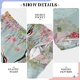 thumbnail image 6 of FORMRS Kids Pajama Pants with Pockets Size 6-8Y Boys Lounge Sleep Bottoms, Green Floral Cranes Pattern, 6 of 8