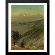 Wasatch Mountains 28x36 Large Black Wood Framed Print Art by Albert Bierstadt