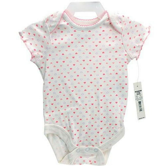 Newborn Short Sleeve Bodysuit Girls- 3 Pack