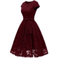 thumbnail image 5 of Dressystar Women Short Lace Bridesmaid Dresses Female Cap-Sleeve Formal Party Dresses, 5 of 8