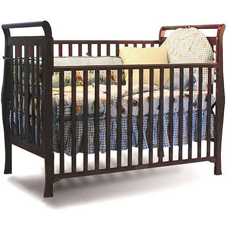 Dorel 3-in-1 Sleigh Crib, Cherry