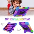 thumbnail image 4 of AVAWO Case for iPad Mini 6 / Mini 7 8.3 inch 2021 Release, Shockproof Rugged Kids Case with [360 Rotating Stand] [Hand Strap] for iPad Mini 6th/7th Gen 8.3-Purple, 4 of 8