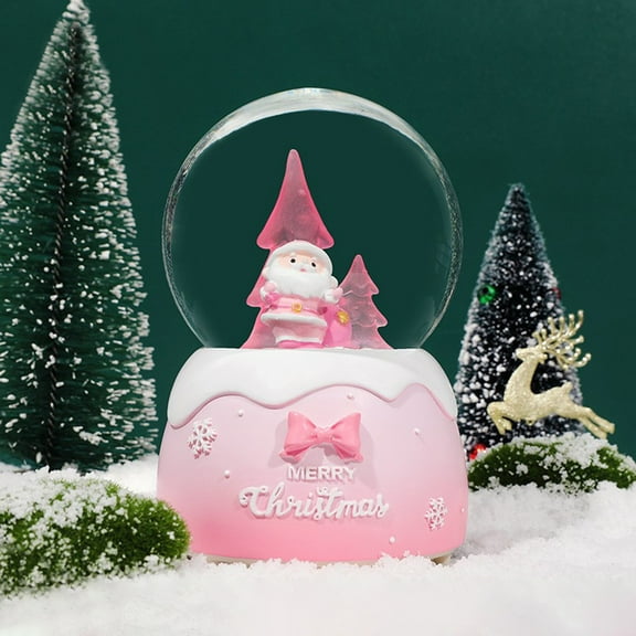 Clearance! EQWLJWE Christmas Snow Globe Color Changing Lighted Musical Water Globe with Musical Santa Claus and Snowman Decor, Battery Powered Water Resin Glass Balls Table Decor, for Kids