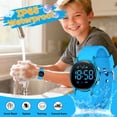 thumbnail image 3 of Kids Watch Waterproof Digital Watch for Boys Girls with Pedometer, Calories, Dual Alarms, Stopwatch, Calendar, Soft Silicone Band Fitness Watch for Kids, 3 of 9