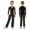 Gold+Black, variant on Boys Long Sleeve Rhinestone Figure Ice Skating Tops With Straight Leg Pants Set Competition Green+Black 6