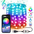 thumbnail image 2 of Guirnalda de luces LED de cobre con Bluetooth y USB, control por aplicación, 5 m, 10 m, 20 m y 30 m, para decoración de árbol de Navidad y Año Nuevo, 2 of 5