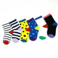 thumbnail image 2 of TeeHee Little Girls Cotton Crew Socks 6 Pair Pair (9-10 Years, Colorful Stripes Polka Dots), 2 of 8
