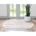 thumbnail image 3 of Rugs.com Lattice Trellis Collection Rug – 8 Ft Round Multi Low-Pile Rug Perfect For Kitchens, Dining Rooms, 3 of 9