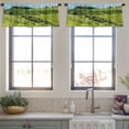 thumbnail image 3 of LALILO Kitchen Curtain Valance And Wine With Sea Spain Spain Rod Pocket Window Curtain 52"x 18" Set of 2, 3 of 5