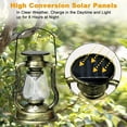 thumbnail image 4 of LINLIN Vintage Solar Lantern Outdoor, Portable Retro Solar Kerosene Lamp Lantern Horse Lamp Umbrella Candle Flame Effect Hanging Wall Light for Camping Garden Courtyard Deck Yard Path Decor, 4 of 9