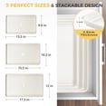 thumbnail image 3 of HONGBAKE Ceramic Cookie Sheets Nonstick Sets, Non-Toxic Baking Pan, Cookie Sheets for Baking with Diamond Texture Pattern, Heavy Duty 0.8mm Aluminized Stee Baking Sheet Pans for oven - Ceramic Cream, 3 of 7