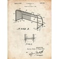 thumbnail image 2 of Borders, Cole 15x18 Black Ornate Wood Framed with Double Matting Museum Art Print Titled - PP1048-Vintage Parchment Soccer Goal Patent Art, 2 of 4