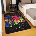 thumbnail image 2 of Frog Area Rug 3'x5'with Non Slip Rugs,Watercolor Rose Flowers Home Decor Office Area Rug,Exotic Jungle Animal Indoor Floor Mat for Playroom Bedside Office, 2 of 5