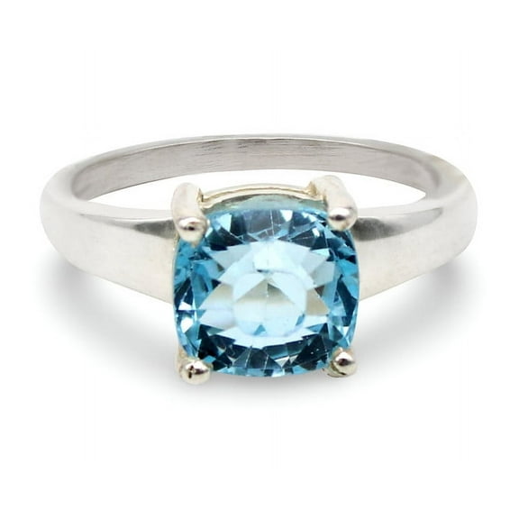 Vintage London Blue Topaz Ring-925 Solid Sterling Silver Topaz Ring-December Birthstone Jewelry Ring-Beautiful Gift For Anniversary