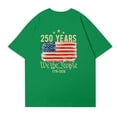 thumbnail image 5 of 250 Years We the People Semiquincentennial 1776 2026 Graphic Short Sleeve Crewneck Loose Fit T Shirt for Women Men Unisex Casual Top Green XL Green XL, 5 of 5
