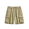 thumbnail image 2 of Mens Sports Leisure Elastic Waist Multi-Pockets Relaxed Summer Shorts Pants, 2 of 8