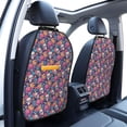 thumbnail image 3 of Naloa colorful Skull flower daisy 2Pcs Anti-Kick Back Seat Cover Kick Mat, Car Seat Protector with 3 Storage Pockets, 3 of 8