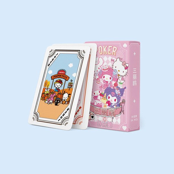 Sanrio Kuromi tarjeta de juego de dibujos animados para niños y niñas, tarjeta de juego con estampado Kawaii, juguetes de entretenimiento, regalos
