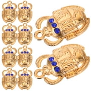 20 Pcs Scarab Pendant Jewlery Beetle Jewelry DIY Egyptian Making Charms Crafts Necklaces
