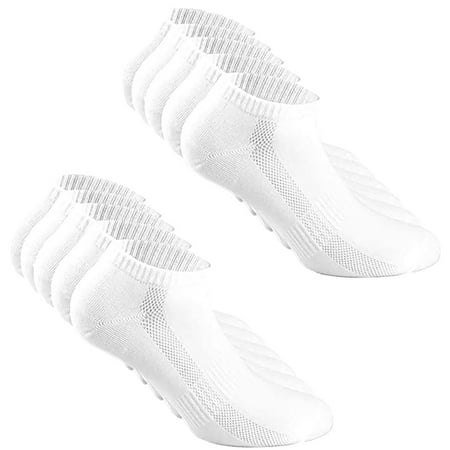 

EHTMSAK Soft Warm Ankel High Socks for Men Winter Compression Causal Socks White one size