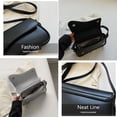 thumbnail image 3 of Bolso de hombro Amszke Y2K Trendy Monedero de cuero vegano negro, 3 of 6