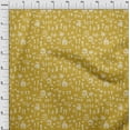 thumbnail image 4 of oneOone Cotton Poplin Gamboge Yellow Fabric Asian Floral Block Sewing Craft Projects Fabric Prints by Yard 56 Inch Wide, 4 of 4