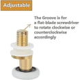 thumbnail image 3 of Porte de Douche - Roue de Remplacement pour Roulettes Coulissantes de Porte de Douche 8 Pcs 23mm, 3 of 5