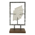 thumbnail image 3 of Ashland 12.75" Silver & White Floating Shell Tabletop Decor , Summer Home Decor, 3 of 4