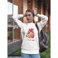 thumbnail image 2 of Design I Love You. Sweatshirt Women -Image by Shutterstock, Female Large, 2 of 4