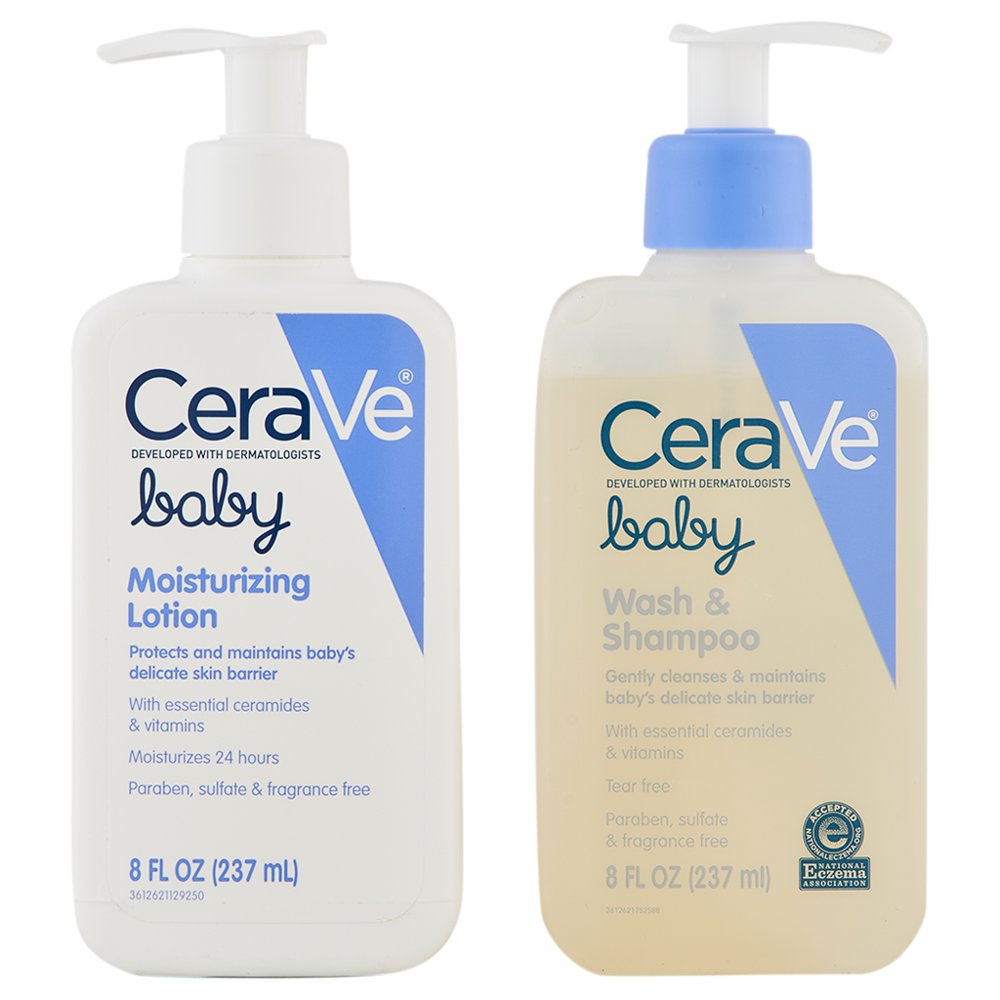 CeraVe Baby Wash & Shampoo 8 oz & Baby Lotion 8 oz