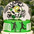 thumbnail image 4 of Decoración para tartas FUNCANDLE Soccer Happy 6º cumpleaños con purpurina dorada, 4 of 7