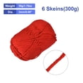 thumbnail image 2 of 300g - 6Pack of 50g Acrylic Yarn Skeins Soft Crochet Yarns for Knitting Vermilion, 2 of 6