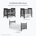 thumbnail image 5 of Dream On Me Piper 4-in-1 Convertible Mini Crib, Black, 5 of 9