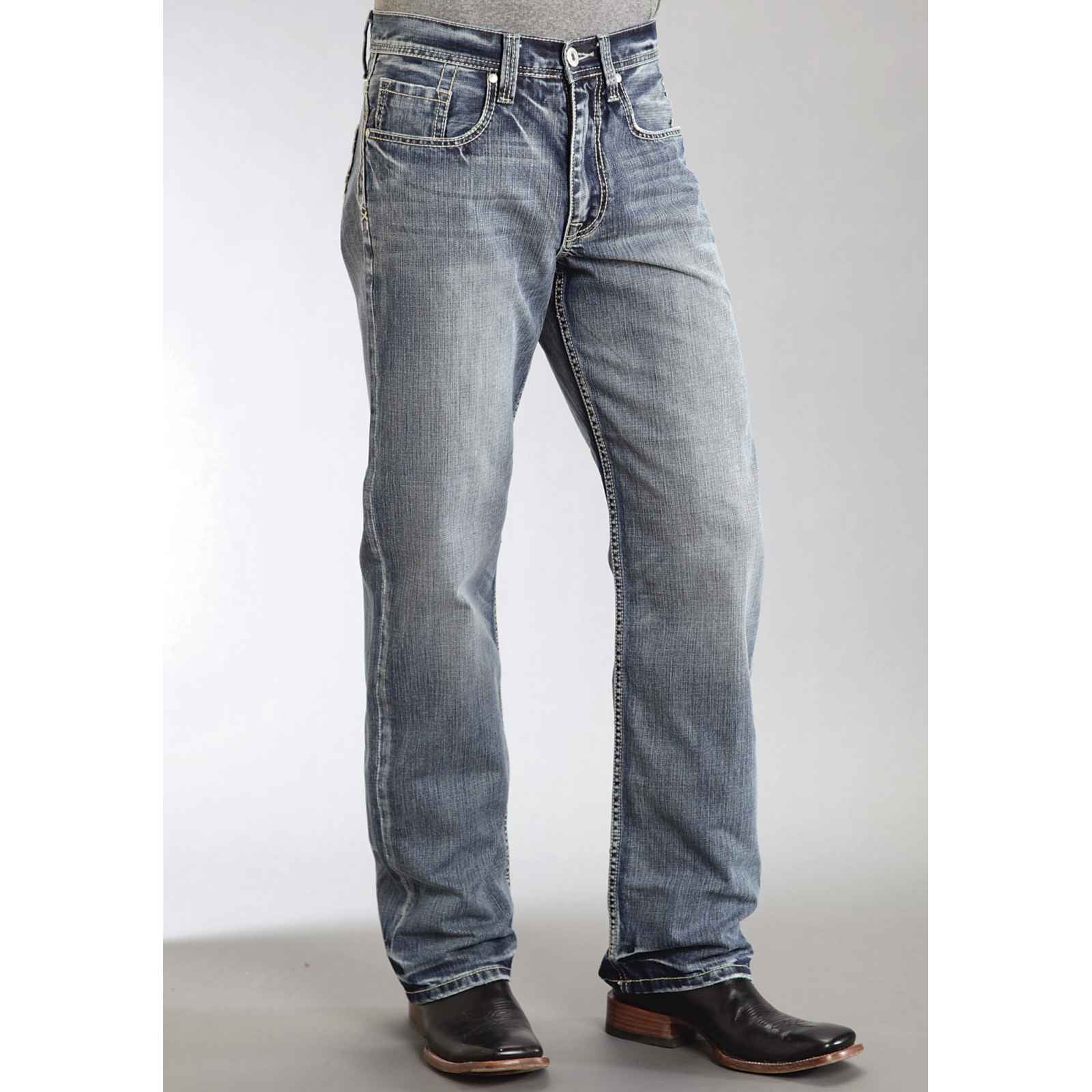 Stetson Men's 1014 Rocks Fit Collection Sand Blasted Jeans – Classic Fit, Button Closure, Machine Wash - View #11