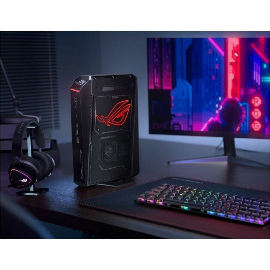 Asus ROG NUC 2025 RNUC15JNK7X589AU Gaming Desktop Computer - Intel Core Ultra 7 255HX - 32 GB - 1 TB PCI Express NVMe 4.0 SSD - Mini PC - Black - Intel Chip - Windows 11 Home - NVIDIA GeForce RTX 5...