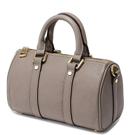 XiaoBanDeng Women s Top Handle Satchel Bag Genuine Leather Designer Boston Bag Classic Crossbody Shoulder Bag Retro Handbag Purse