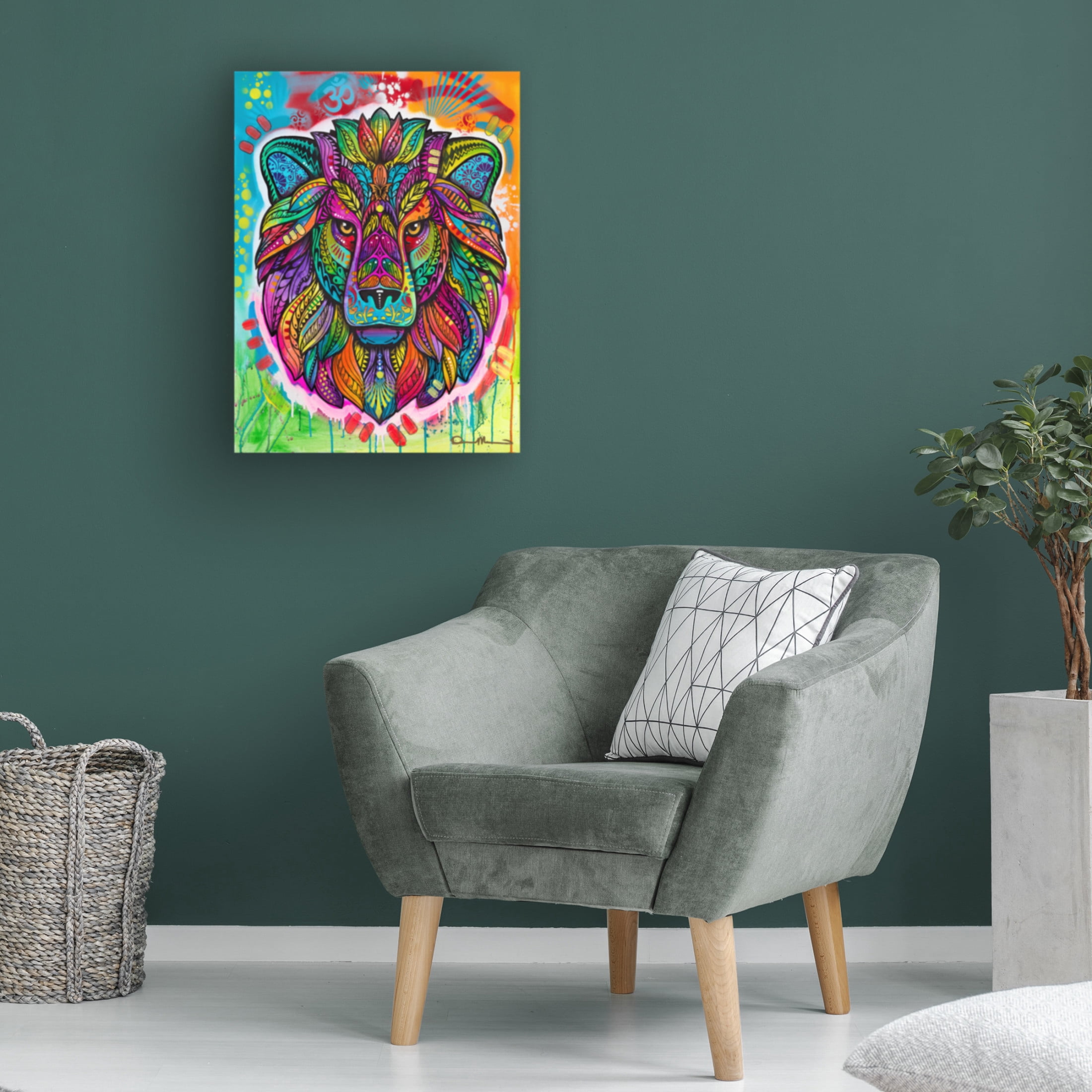 Canvas Wall Art - Dean Russo 'Lion' Wall Art for Living Room, Bedroom, or Office Décor by Trademark Fine Art - 24 x 32 Inches